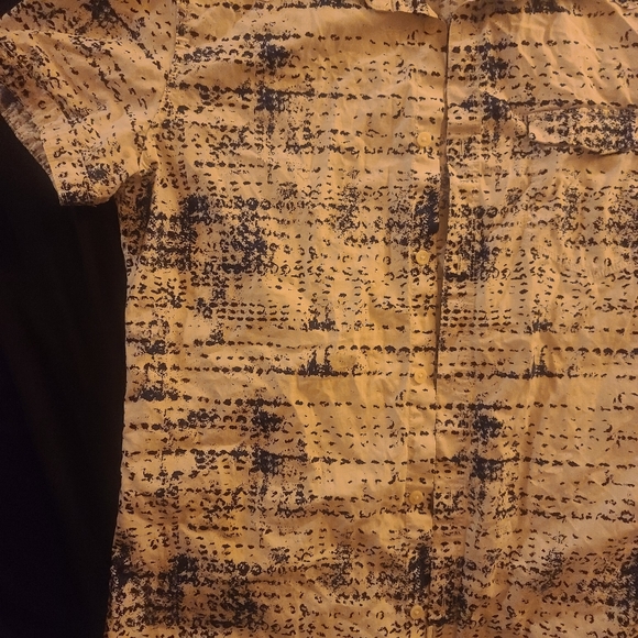 Calvin Klein Jeans Button Up Shirt | Casual | Short Sleeve | White/Blue | Medium - Picture 5 of 10